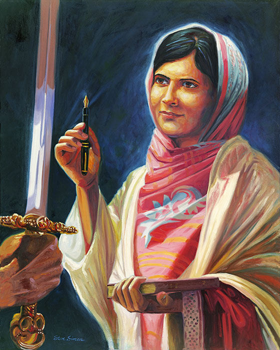 560x700 Malala Yousafzai - The Peacemakers Painting