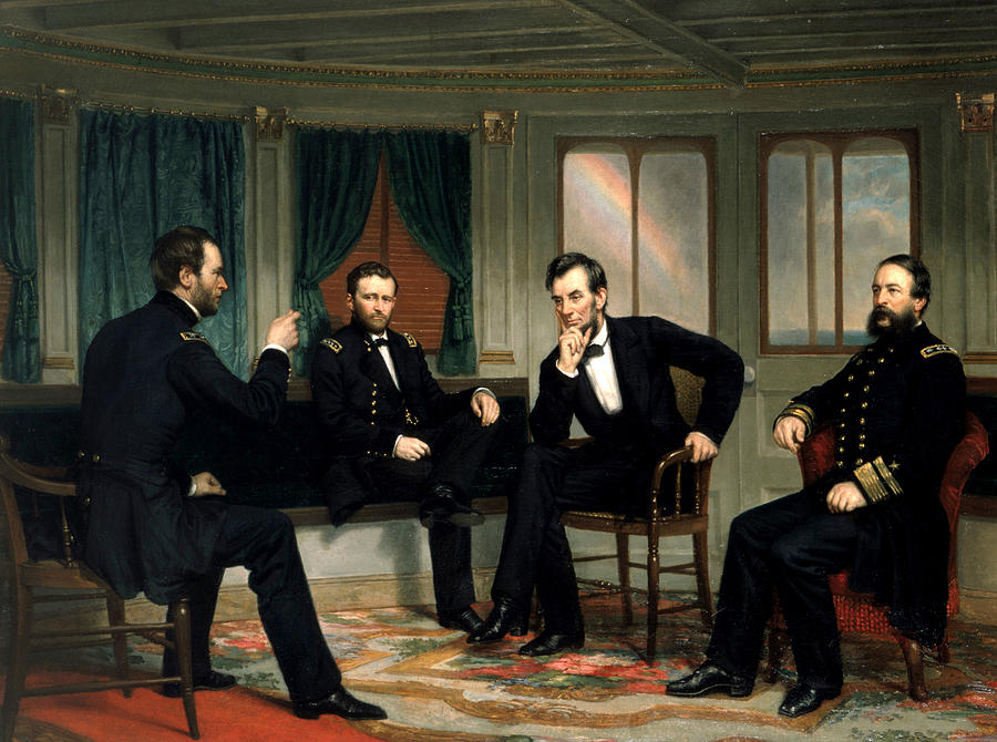 900x670 The Peacemakers Painting By George Peter Alexander Healy - The Peacemakers Painting