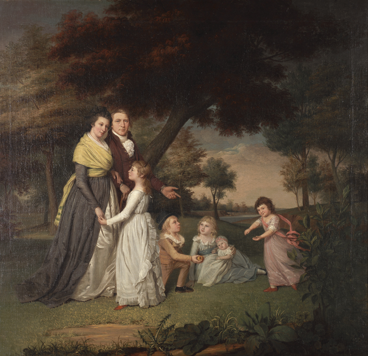744x720 The Artist And His Family Pafa - The Peale Family Painting