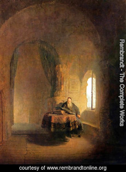 442x600 Rembrandt - The Philosopher Painting
