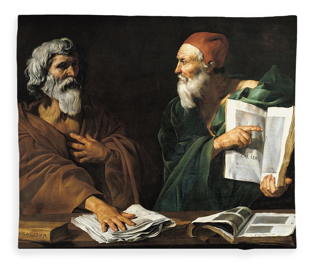 1000x860 The Philosophers Fleece Blanket For Sale By Master Of The Judgment - The Philosopher Painting