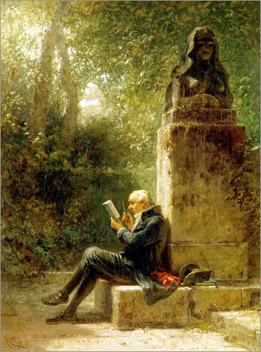 370x500 Carl Spitzweg The Philosopher Poster Posterlounge - The Philosopher Painting