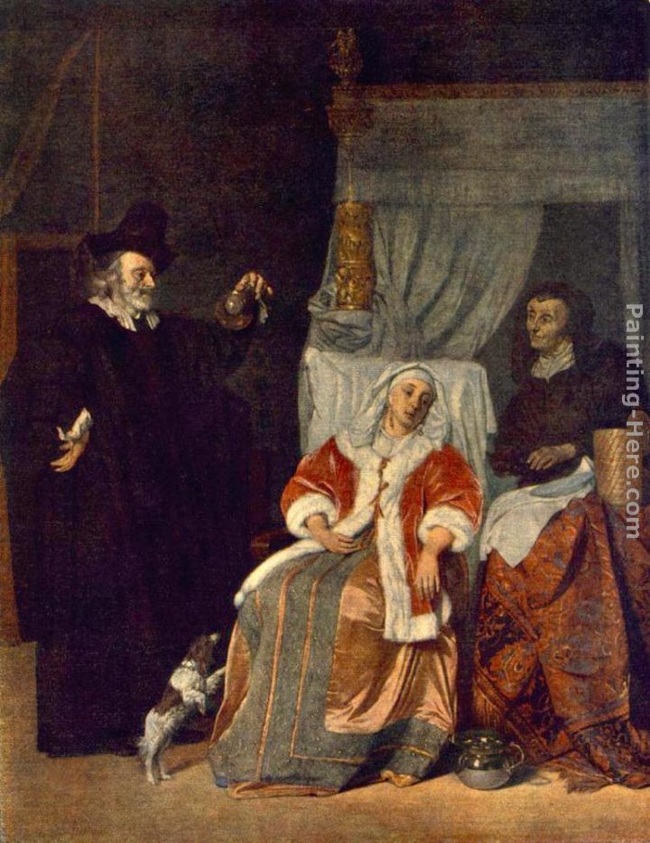 720x934 Gabriel Metsu Visit Of The Physician Painting Anysize 50% Off - The Physician Painting