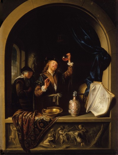 400x527 Gerrit Dou - The Physician Painting