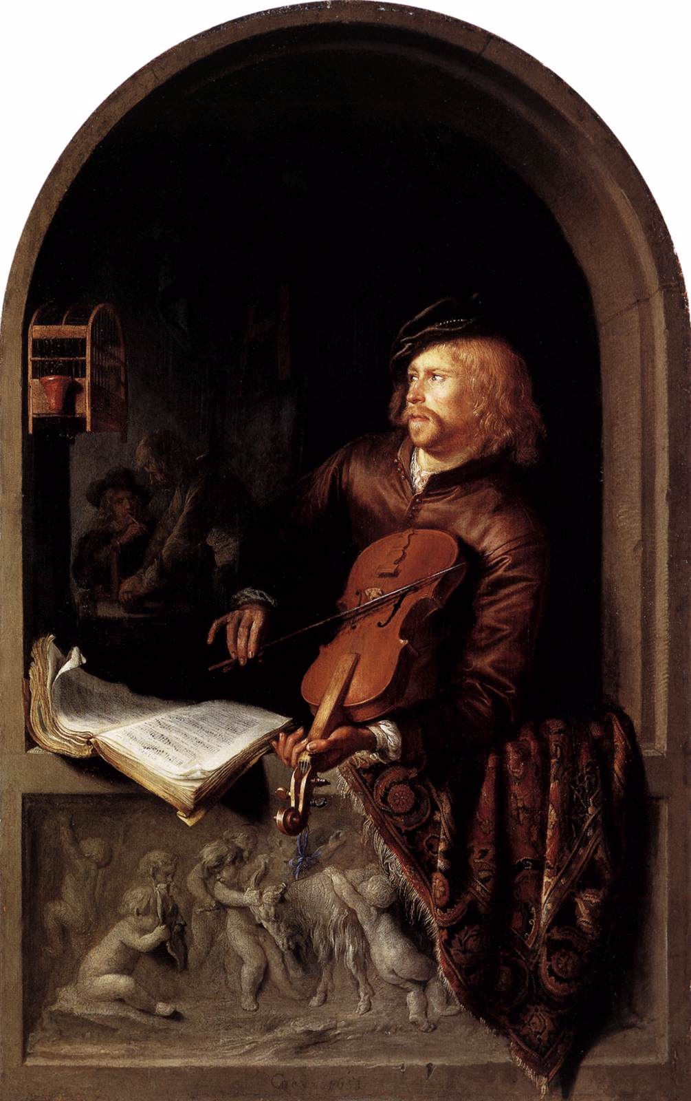 1005x1600 Violon Player 1653 Painting Gerrit Dou Oil Paintings - The Physician Painting 1653