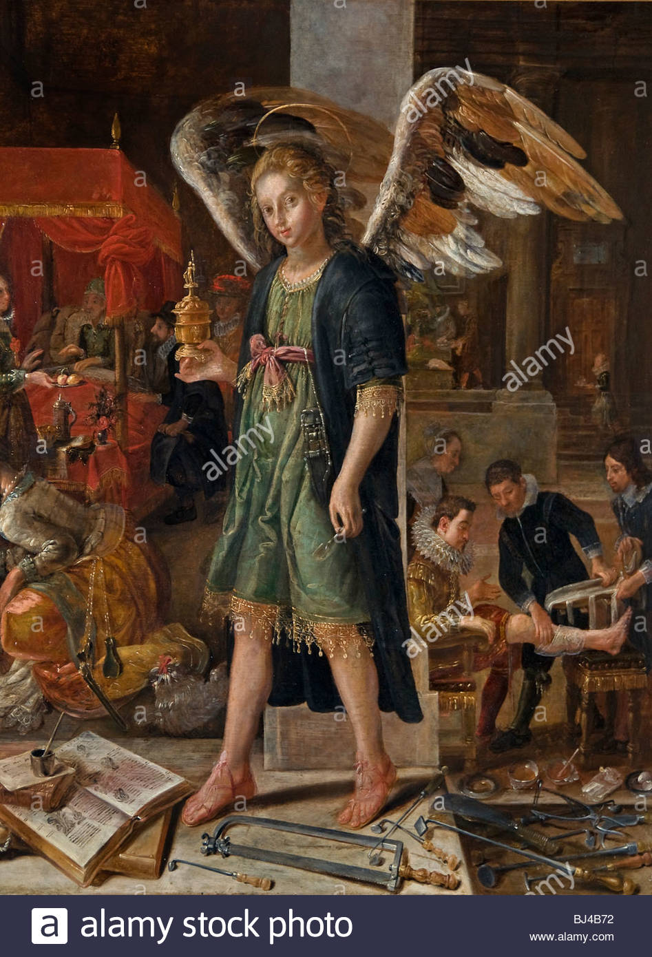947x1390 The Physician As A Angel Oil Painting Netherlands 1600 1625 Stock - The Physician Painting