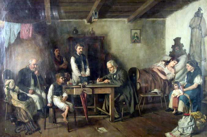 677x450 The Village's Physician Hektoen International - The Physician Painting