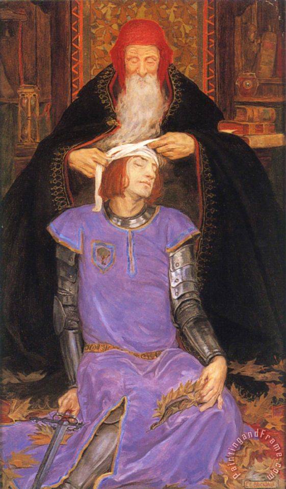 561x960 Eleanor Fortescue Brickdale The Physician Painting - The Physician Painting