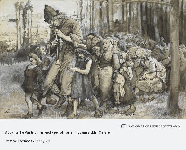 600x485 Study For The Painting - The Pied Piper Painting
