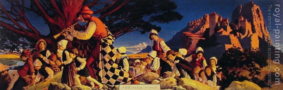 938x300 The Pied Piper By Maxfield Parrish Oil Painting Reproduction - The Pied Piper Painting