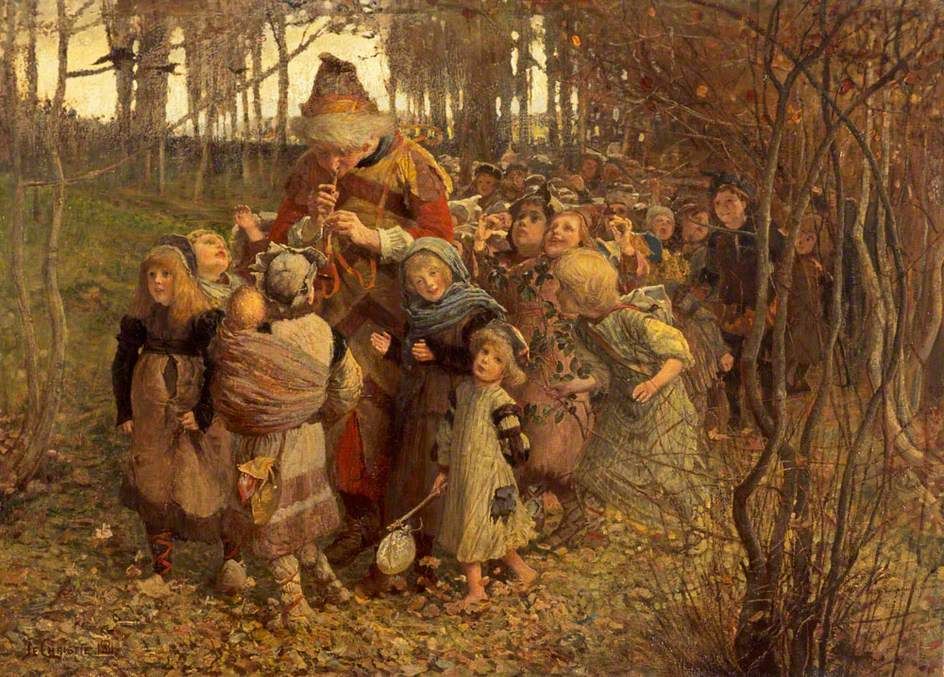 944x677 The Pied Piper Of Hamelin Painted By James Elder Christie - The Pied Piper Painting
