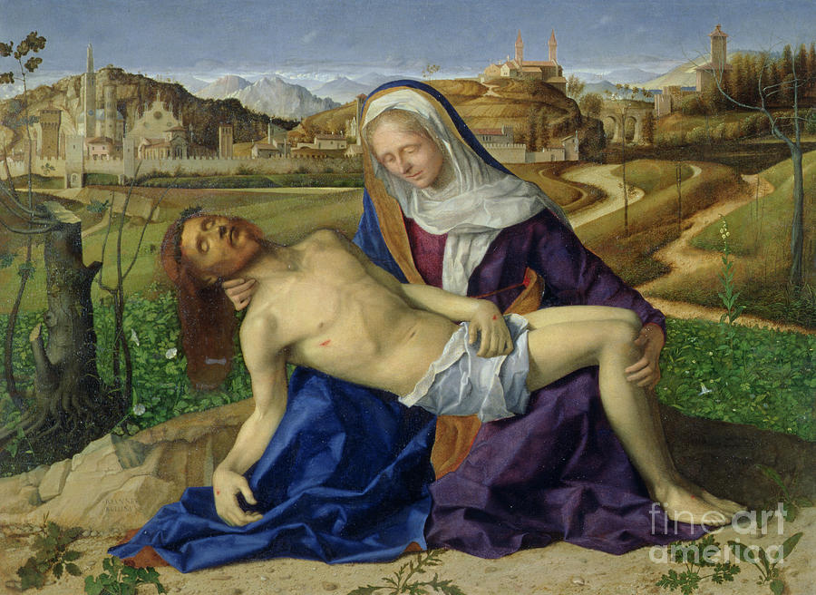 900x656 Pieta Painting By Giovanni Bellini - The Pieta Painting