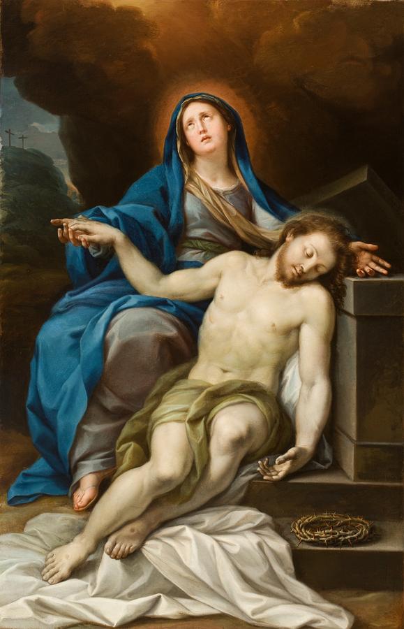 579x900 Pieta Painting By Italian School - The Pieta Painting