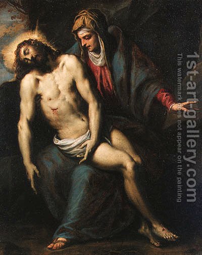 400x504 The Pieta 2 Jacopo D'Antonio Negretti (See Palma Giovane - The Pieta Painting
