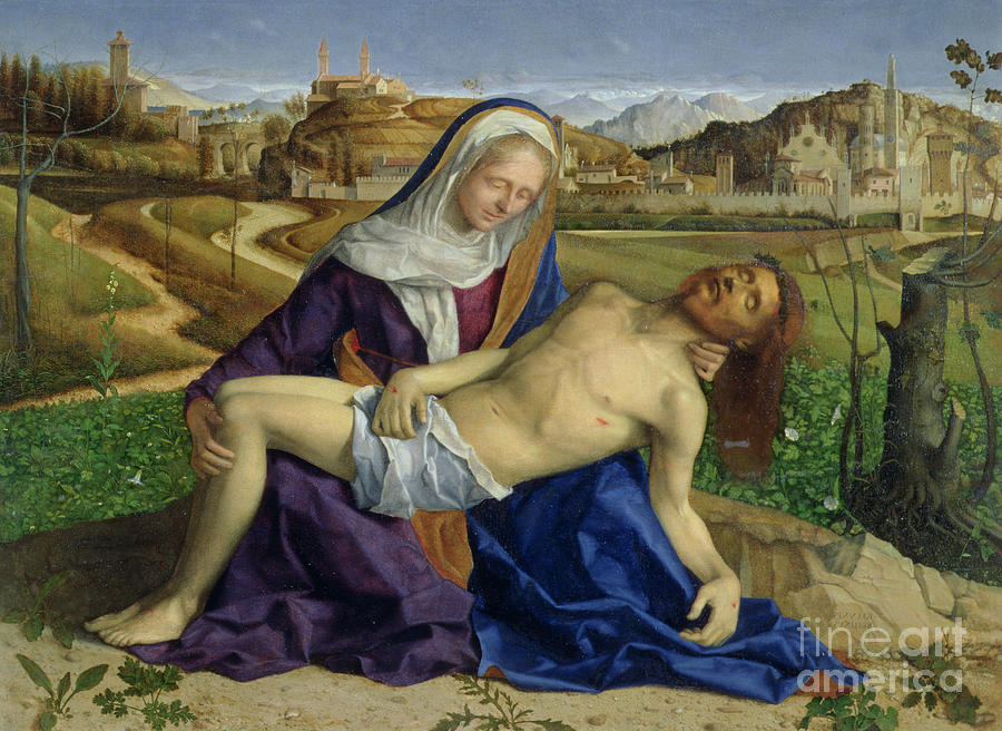 900x656 The Pieta Painting By Giovanni Bellini - The Pieta Painting