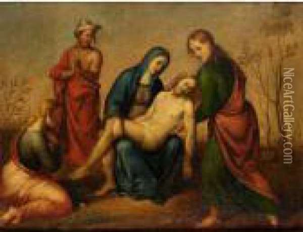 600x460 The Pieta Oil Painting Reproduction By Raphael (Raffaello Sanzio - The Pieta Painting