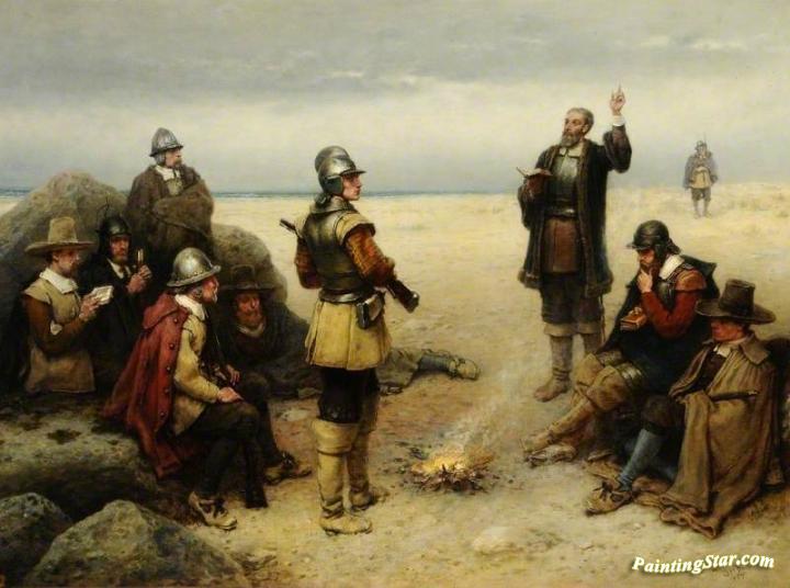 720x536 The Landing Of The Pilgrim Fathers Artwork By George Henry - The Pilgrim Painting