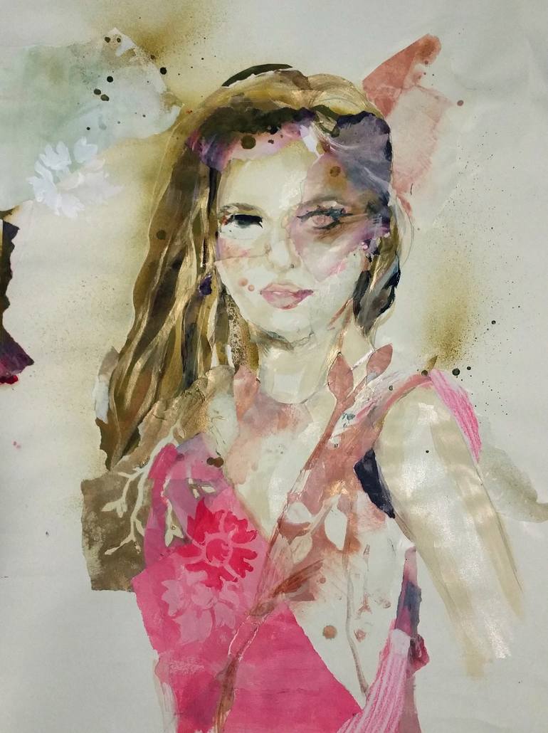 770x1030 Lady In Pink Painting - The Pink Lady Painting