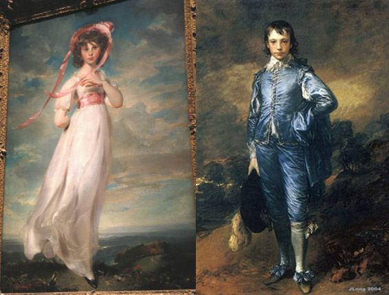 566x430 Pictures Pink Lady And Blue Boy Painting, - The Pink Lady Painting