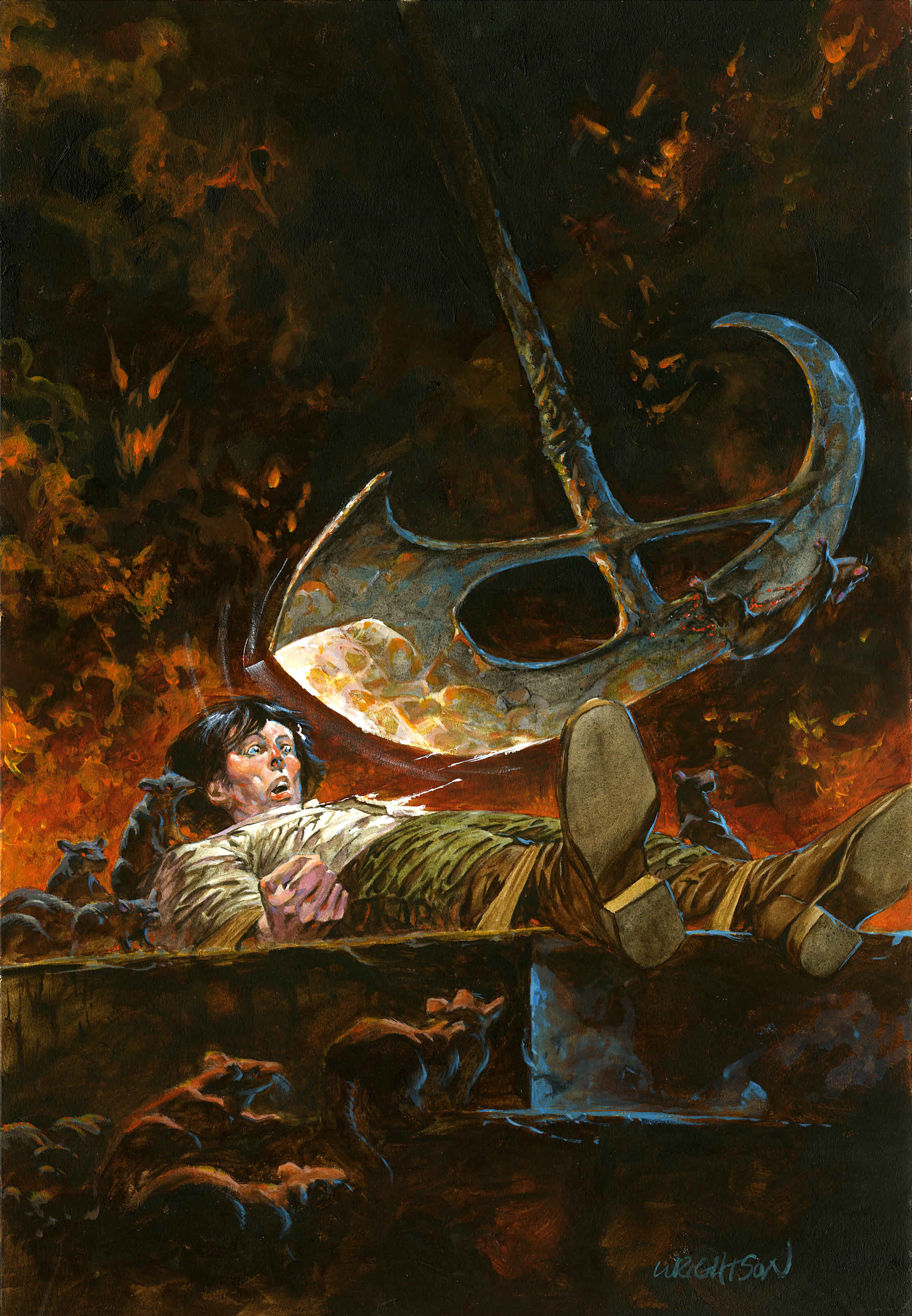 2240x3231 Monster Brains Bernie Wrightson - The Pit Painting