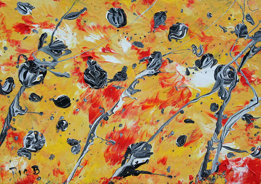 900x636 The March Of Damaged Souls Into The Pit Of Hell Painting By Ric - The Pit Painting