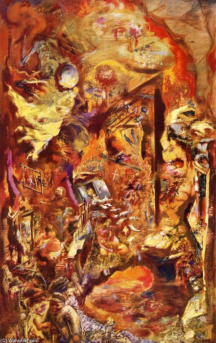 441x700 The Pit By George Grosz - The Pit Painting