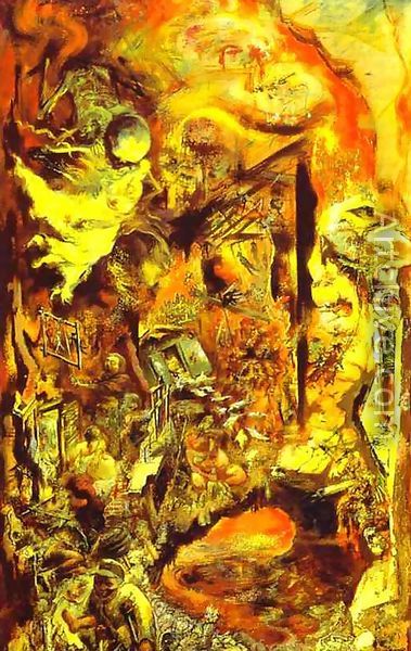 379x600 The Pit Reproduction By George Grosz - The Pit Painting