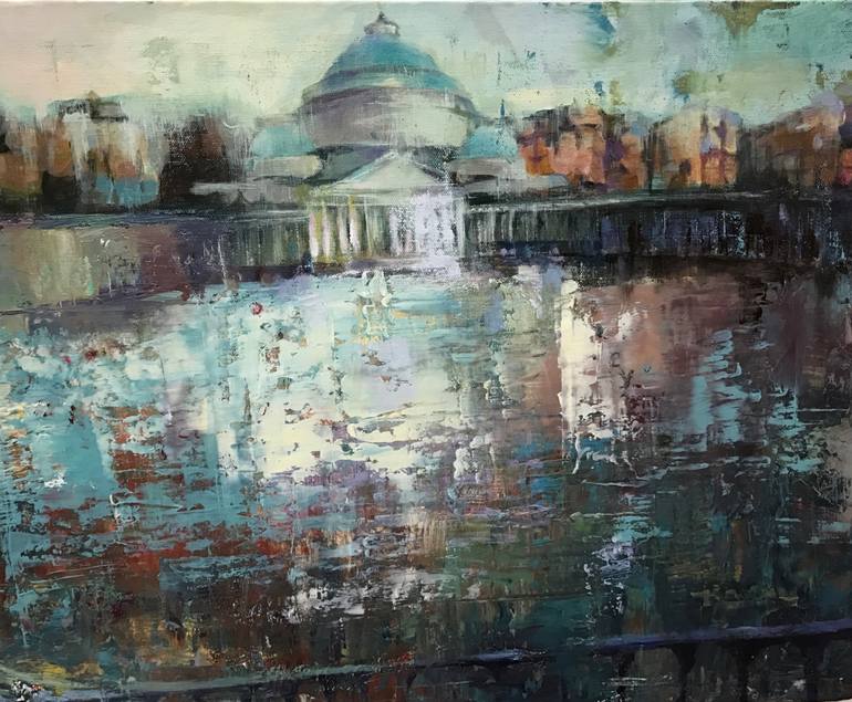 770x635 Saatchi Art The Plaza In Naples ( Sold ) Painting By Chun Ping - The Plaza Painting