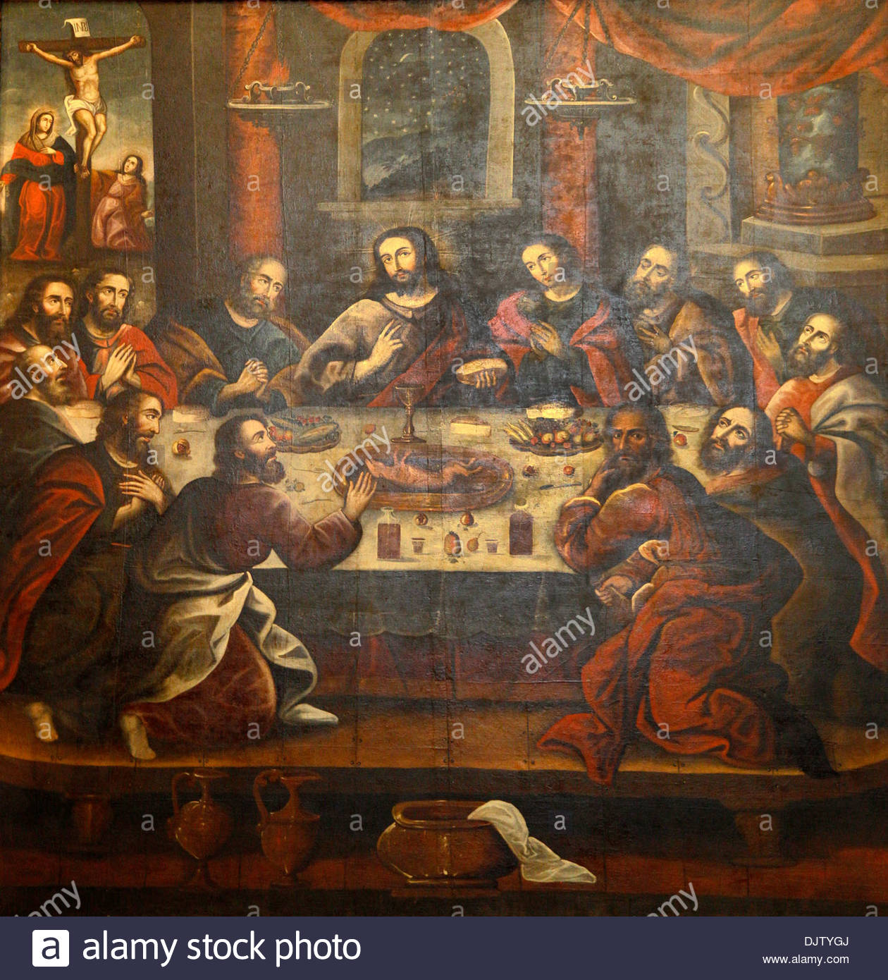 1260x1390 The Last Supper Painting By Marcos Zapata In The Cathedral - The Plaza Painting