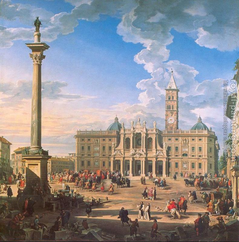 790x800 The Plaza And Church Of St. Maria Maggiore By Giovanni Paolo - The Plaza Painting