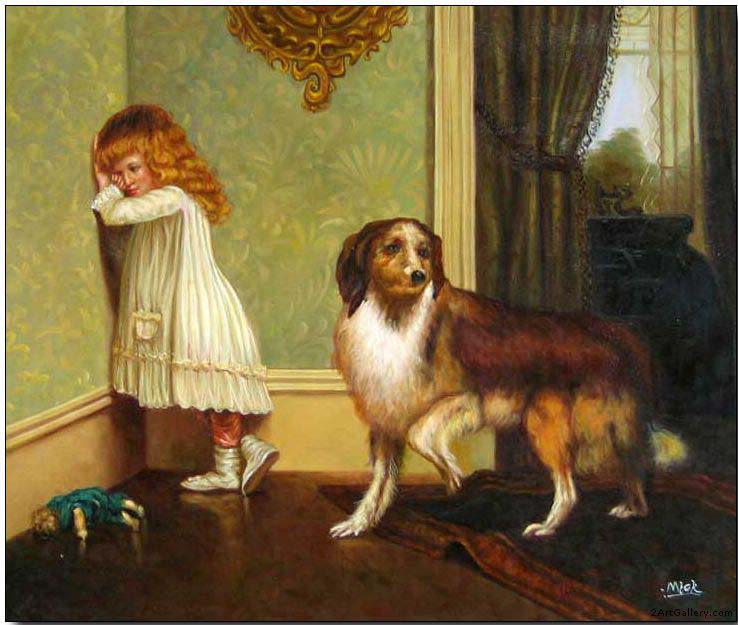 738x625 Animal Oil Painting,dogs Oil Painting A Special Pleader By - The Pleader Painting