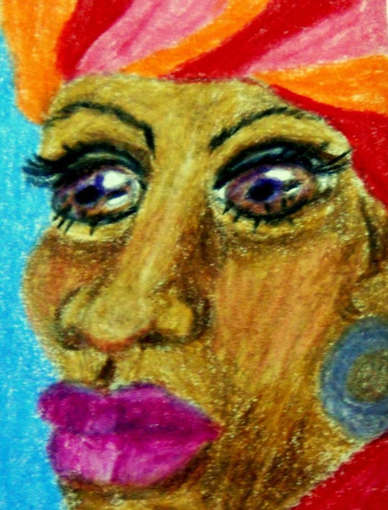 761x1000 Atc Aceo The Poetess Portrait By Artist Stacey Torres - The Poetess Painting
