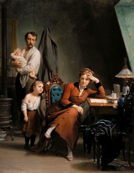 465x600 The Poetess (Date Unknown), Fritz Zuber Buhler - The Poetess Painting