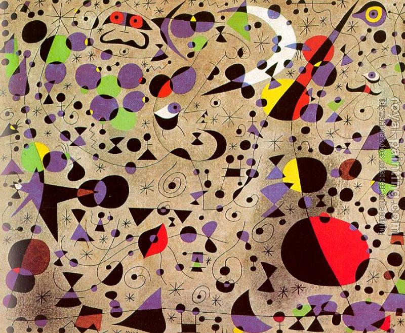800x658 The Poetess By Joan Miro Oil Painting Reproduction - The Poetess Painting