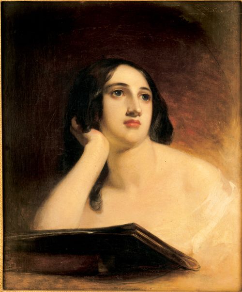 500x602 Contemplation - The Poetess Painting