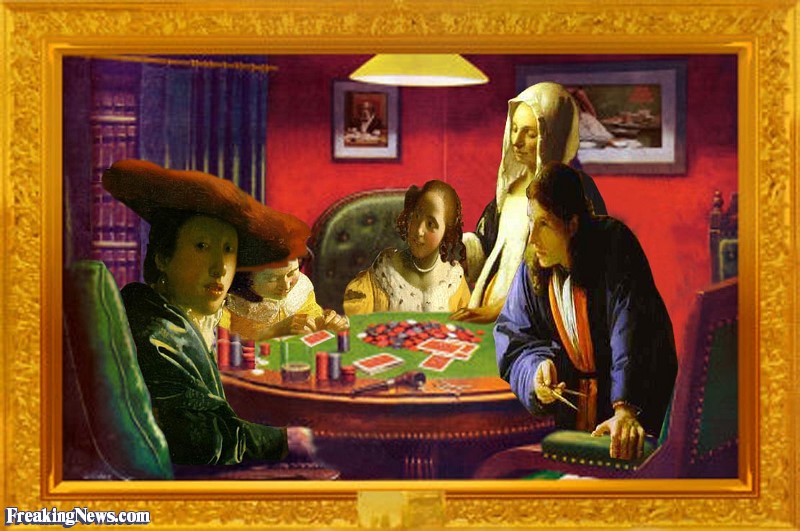 800x531 The Poker Game Vermeer Painting Pictures - The Poker Game Painting