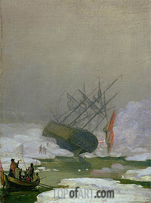 298x400 Ship In The Polar Sea Caspar David Friedrich Painting - The Polar Sea Painting