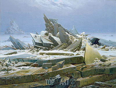 400x305 The Polar Sea (The Sea Of Ice) Caspar David Friedrich Painting - The Polar Sea Painting