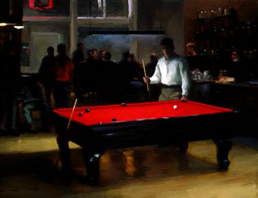 375x288 Pool Amp Billiards Fine Art Amp Paintings - The Pool Hall Painting