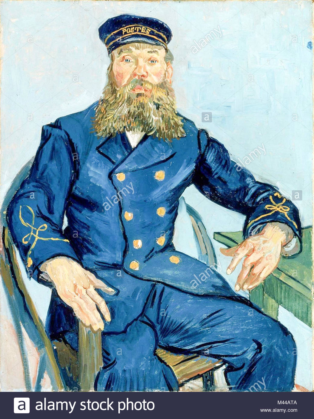1040x1390 Portrait Of The Postman Joseph Roulin By Van Gogh Stock Photo - The Postman Painting