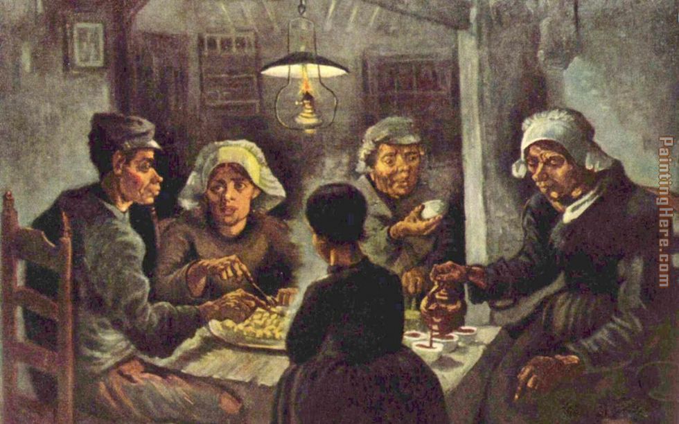 980x612 Vincent Van Gogh The Potato Eaters Painting Anysize 50% Off - The Potato Eaters Painting
