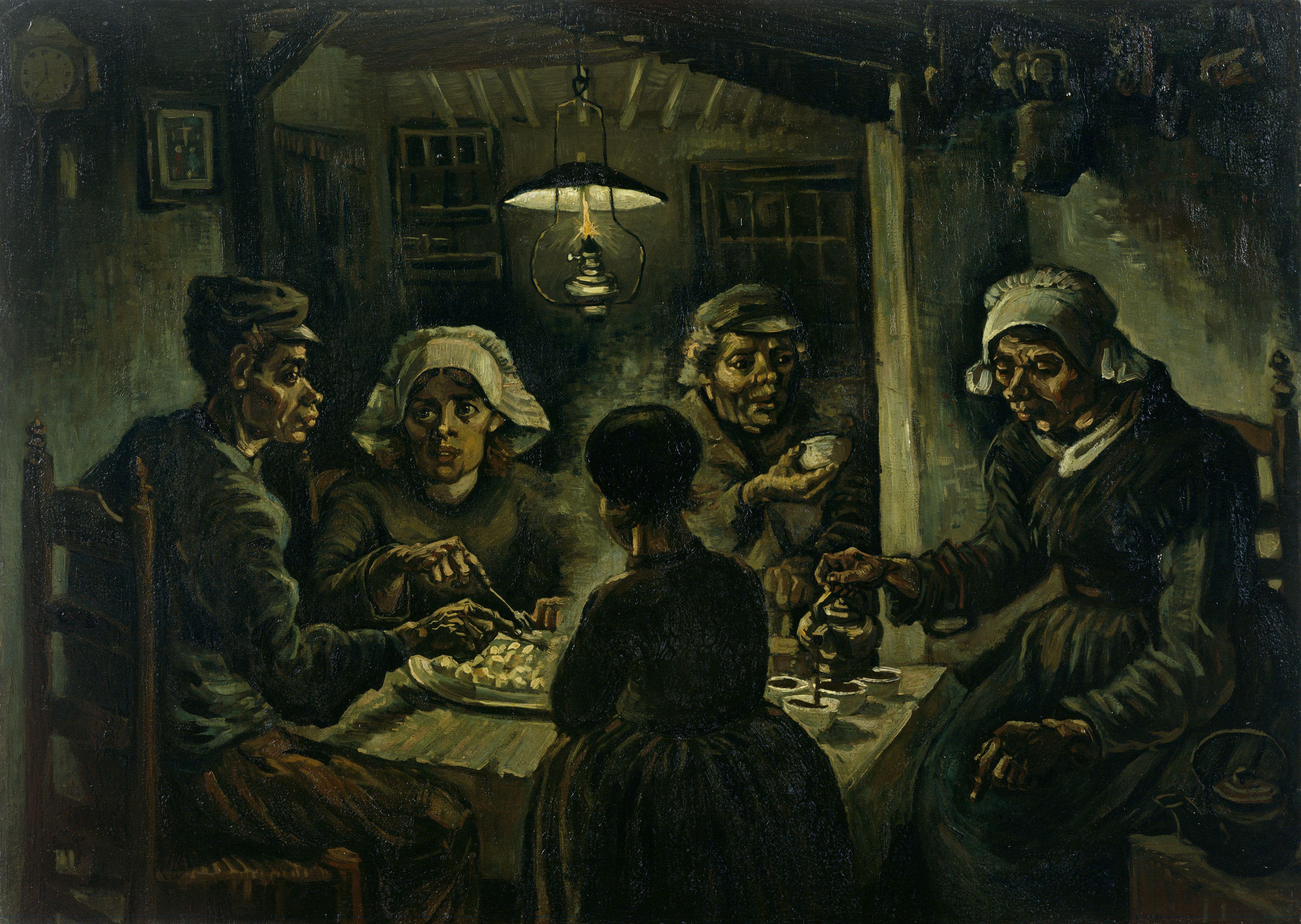 3543x2517 The Potato Eaters - The Potato Eaters Painting