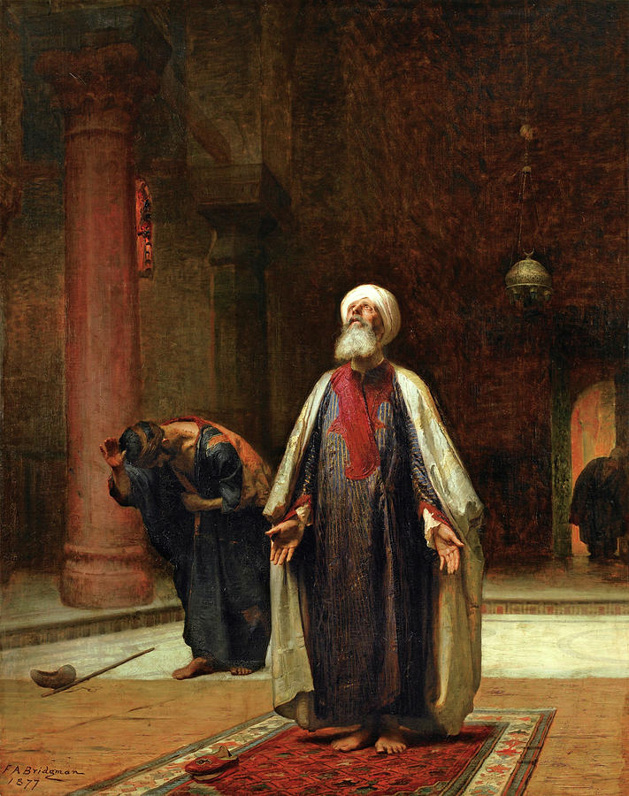 711x900 The Prayer Painting By Frederick Arthur Bridgman - The Prayer Painting