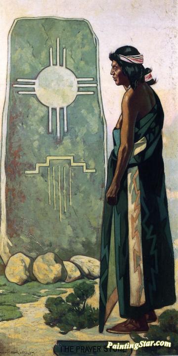 360x720 The Prayer Stone Artwork By Warren E. Rollins Oil Painting Amp Art - The Prayer Painting