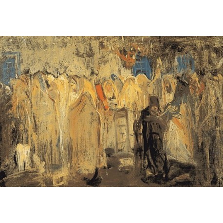 458x458 The Prayer By Artur Markowicz Jewish Art Oil Painting Gallery - The Prayer Painting