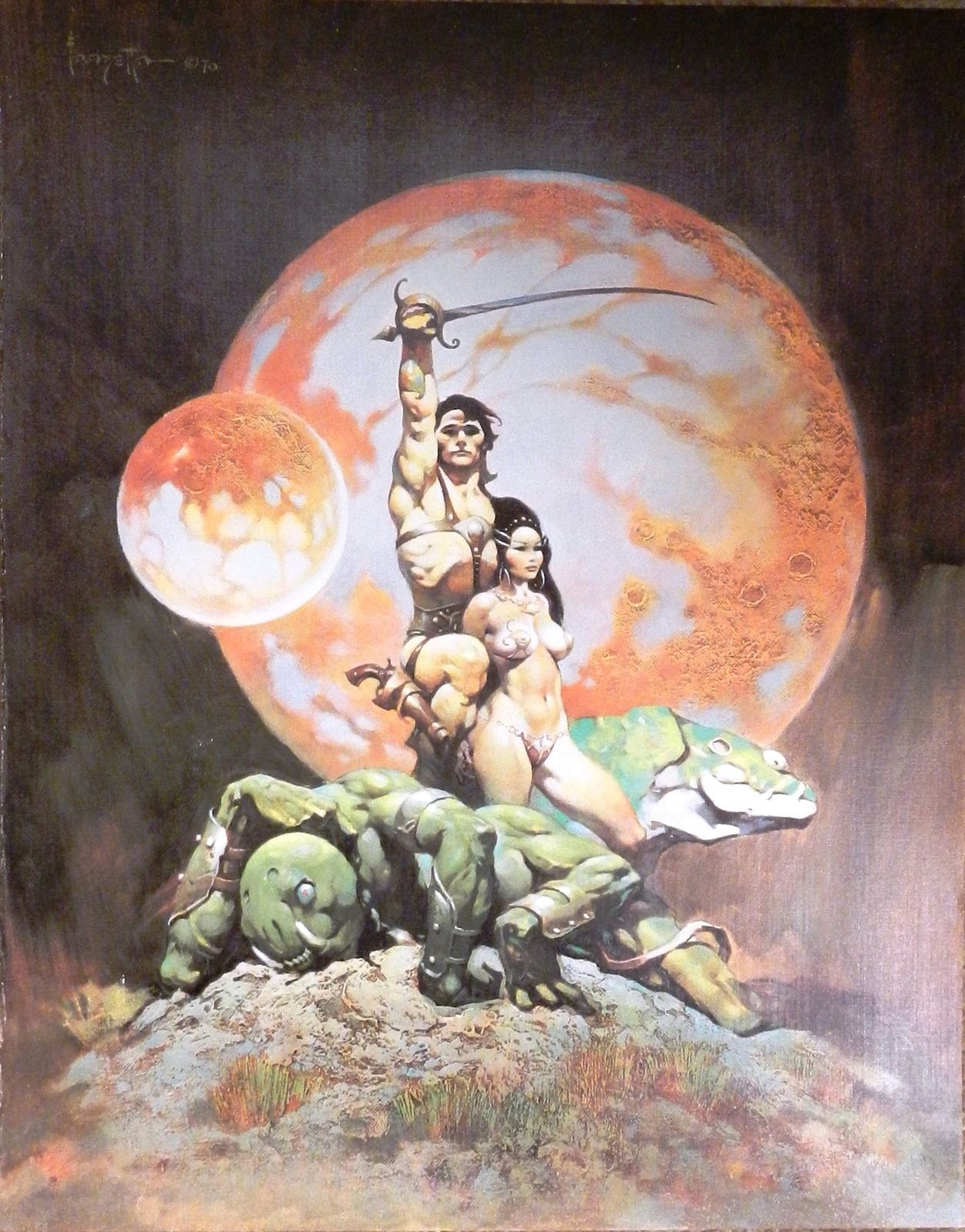 1252x1600 Frank Frazetta Princess Of Mars Vintage Print 11 X 9 - The Princess Of Mars Painting