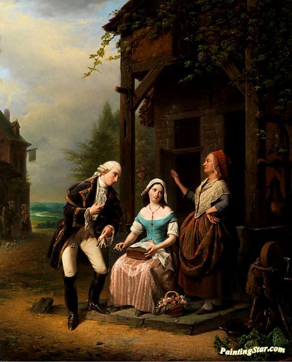 582x720 The Proposal Artwork By Jean Henri De Coene Oil Painting Amp Art - The Proposal Painting