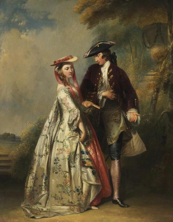 736x944 The Proposal By Thomas Clater, 1825 18thc Inspired Art - The Proposal Painting