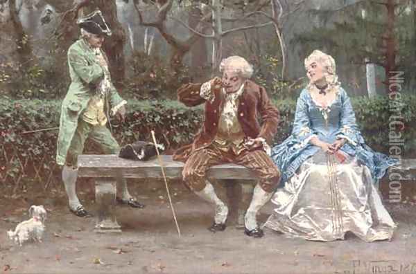 600x396 The Proposition Oil Painting Reproduction By Francesco Vinea - The Proposition Painting