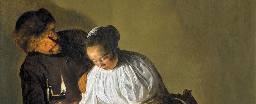 874x356 Genre Painting Women'N Art - The Proposition Painting